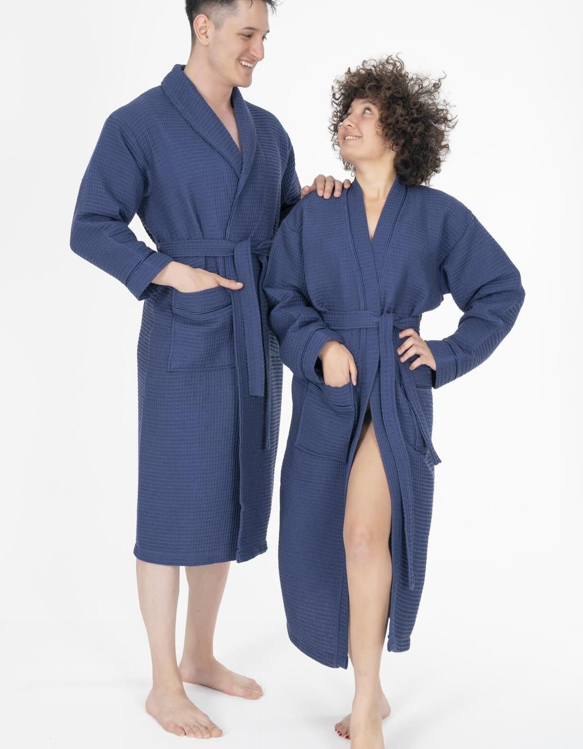 Varol Kaos Serisi Şal Yaka Pike Bornoz Sabahlık