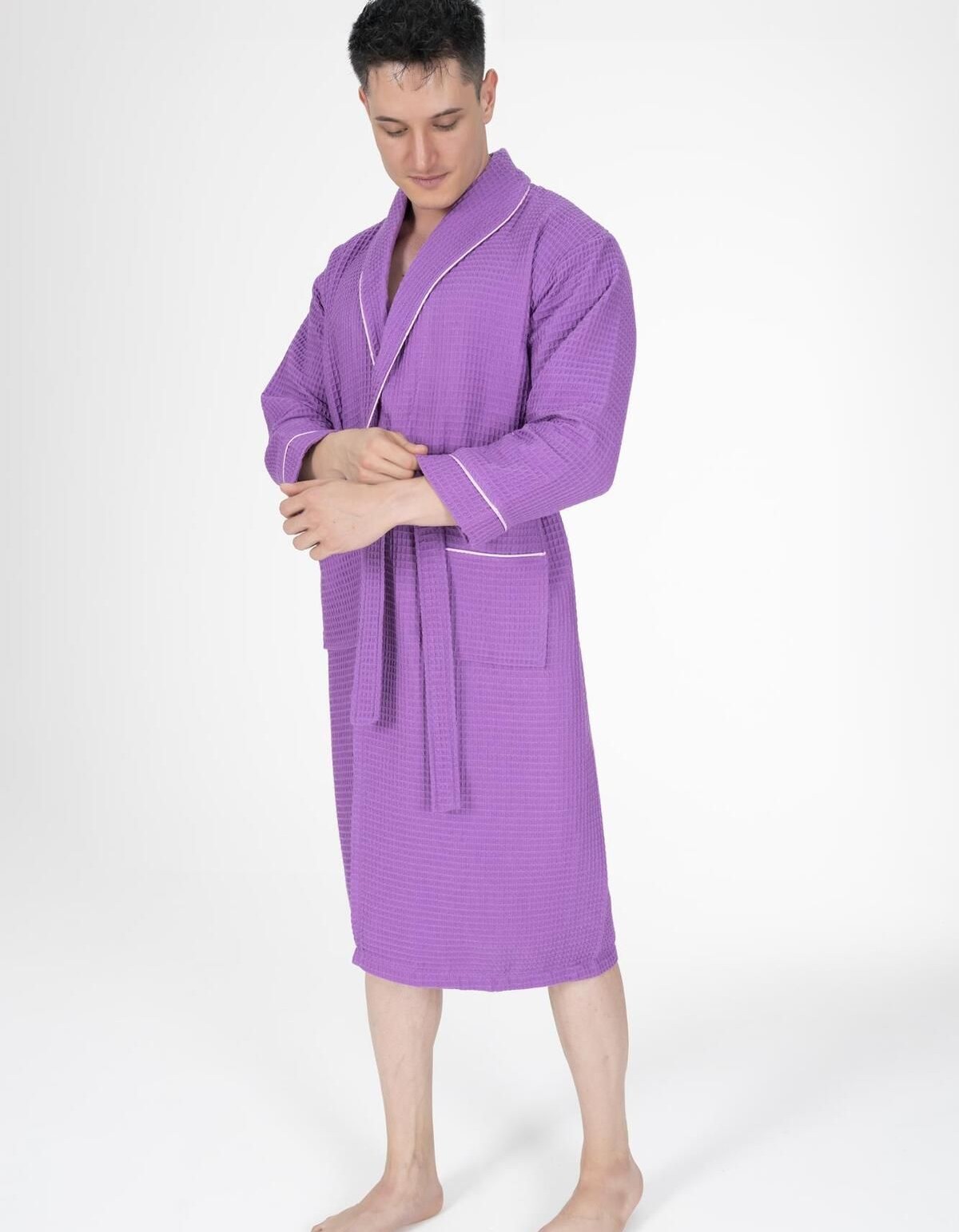 Varol Kaos Serisi Şal Yaka Pike Bornoz Sabahlık