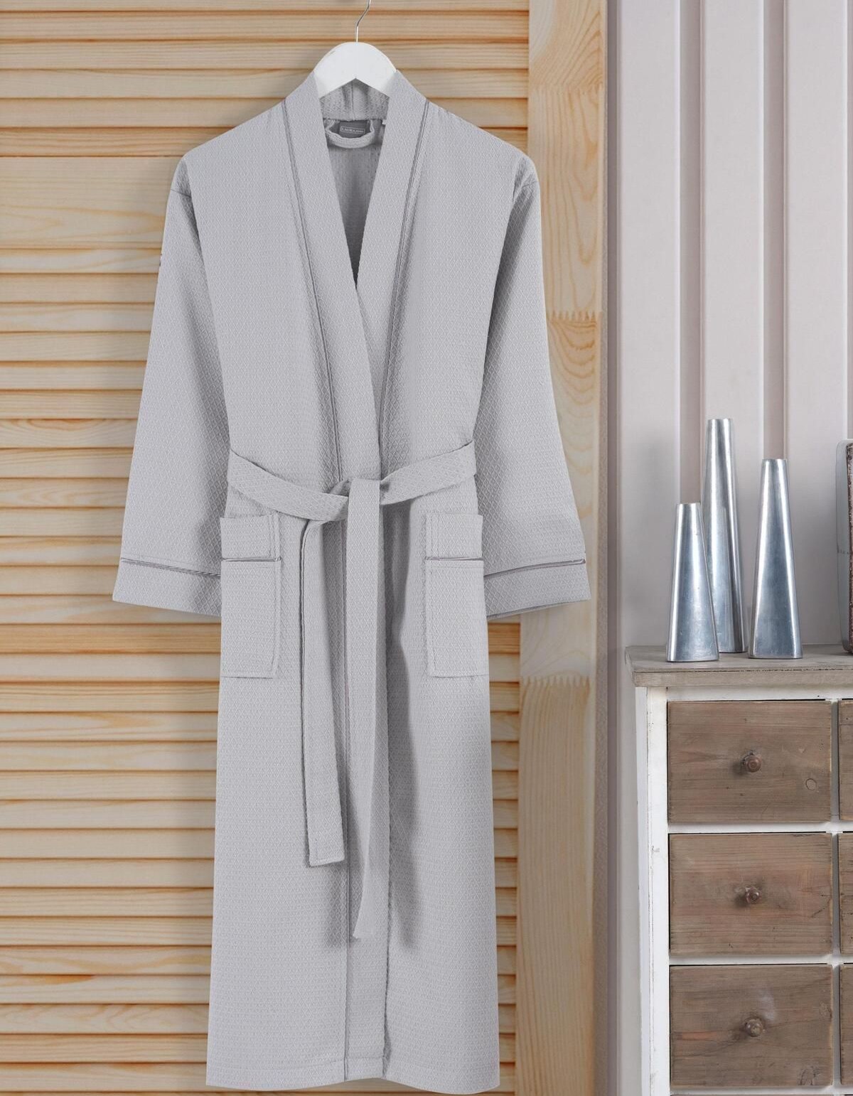 Varol Kaos Serisi Şal Yaka Pike Bornoz Sabahlık