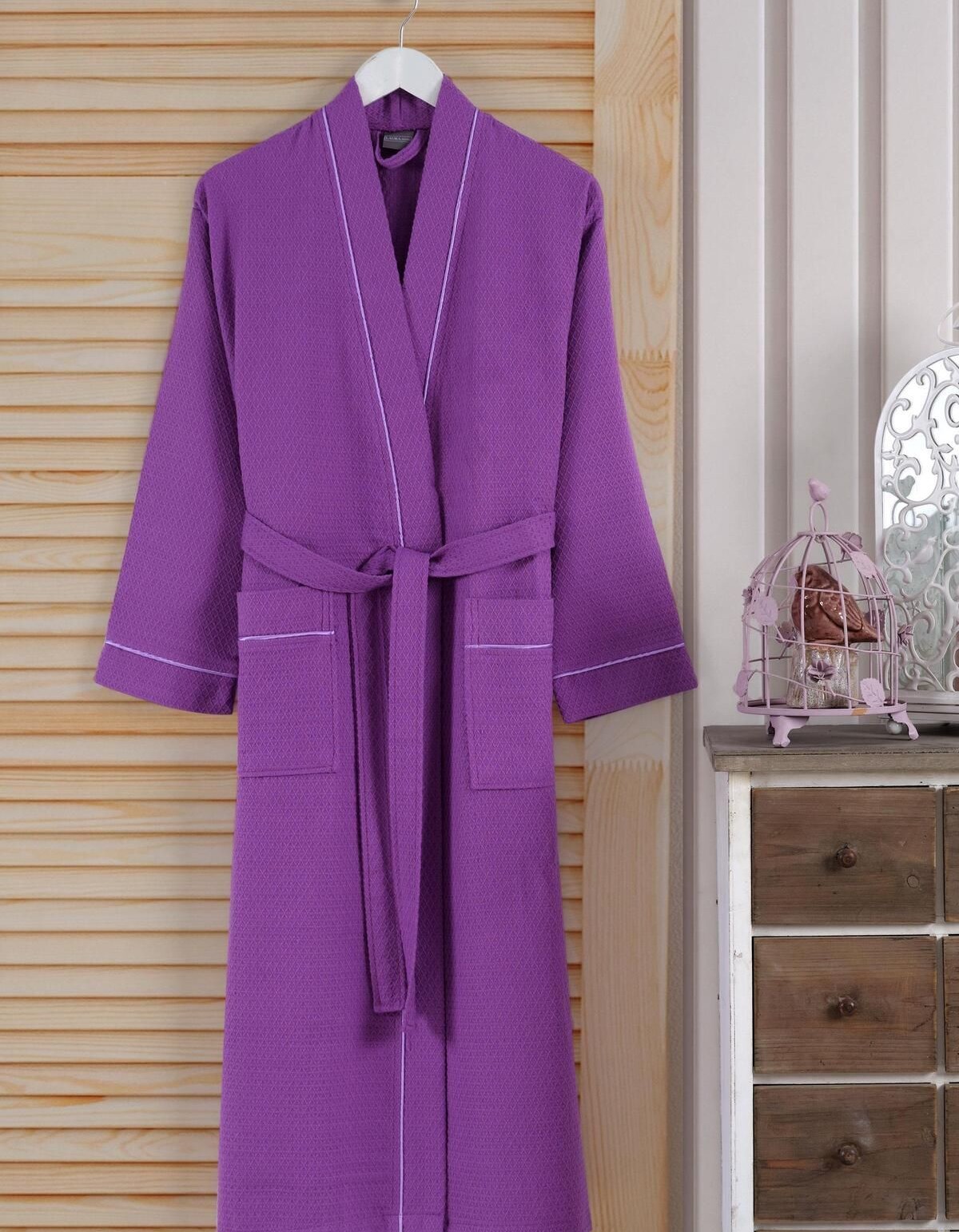 Varol Kaos Serisi Şal Yaka Pike Bornoz Sabahlık