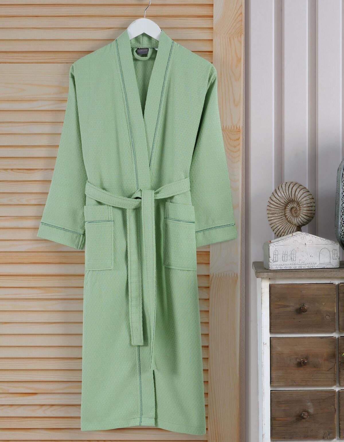 Varol Kaos Serisi Şal Yaka Pike Bornoz Sabahlık