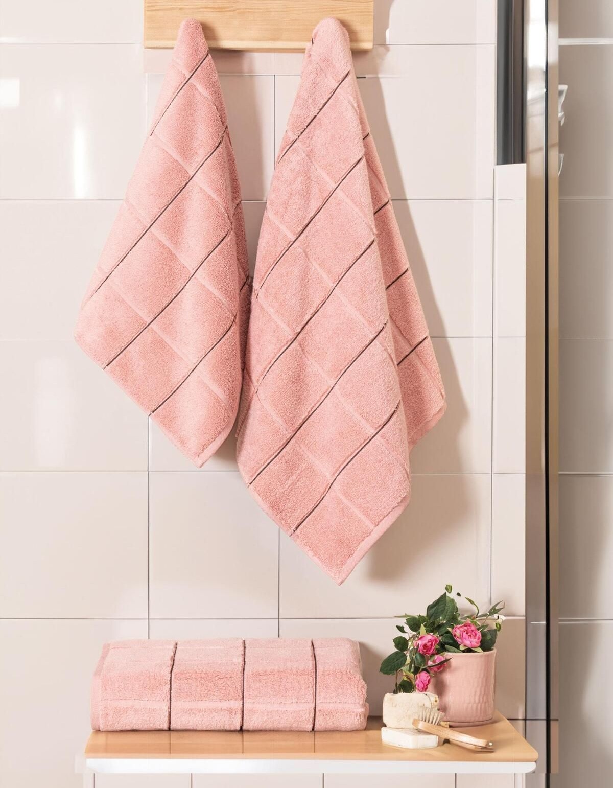 Varol Kare Micro Cotton Banyo Havlusu 90x150cm