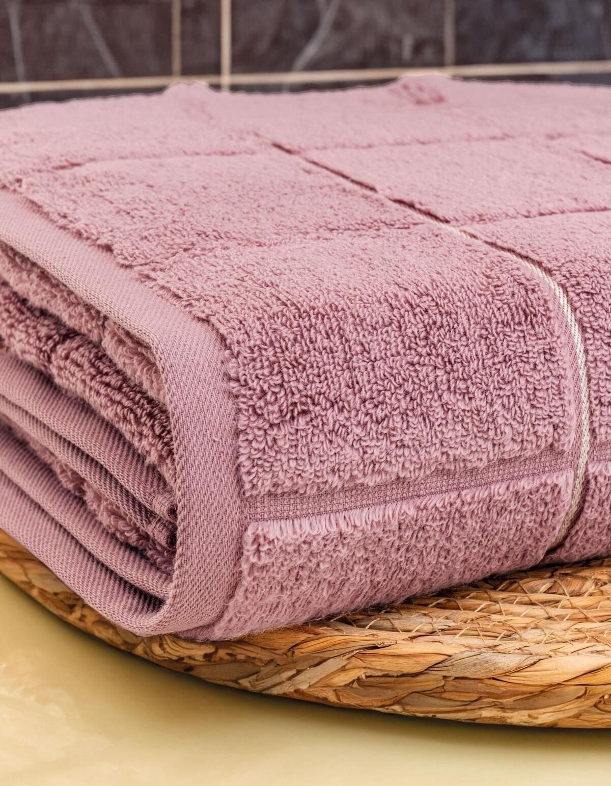 Varol Kare Micro Cotton Banyo Havlusu 90x150cm