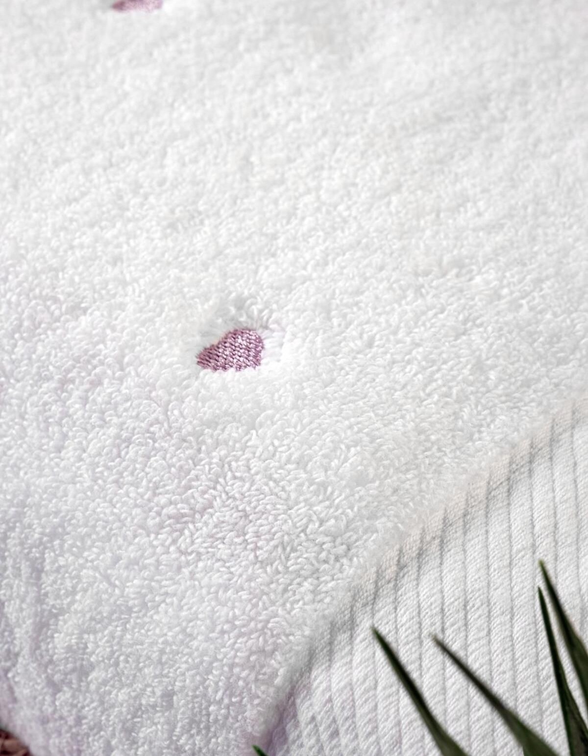 Varol Love Serisi Nakışlı Micro Cotton Banyo Havlu Seti