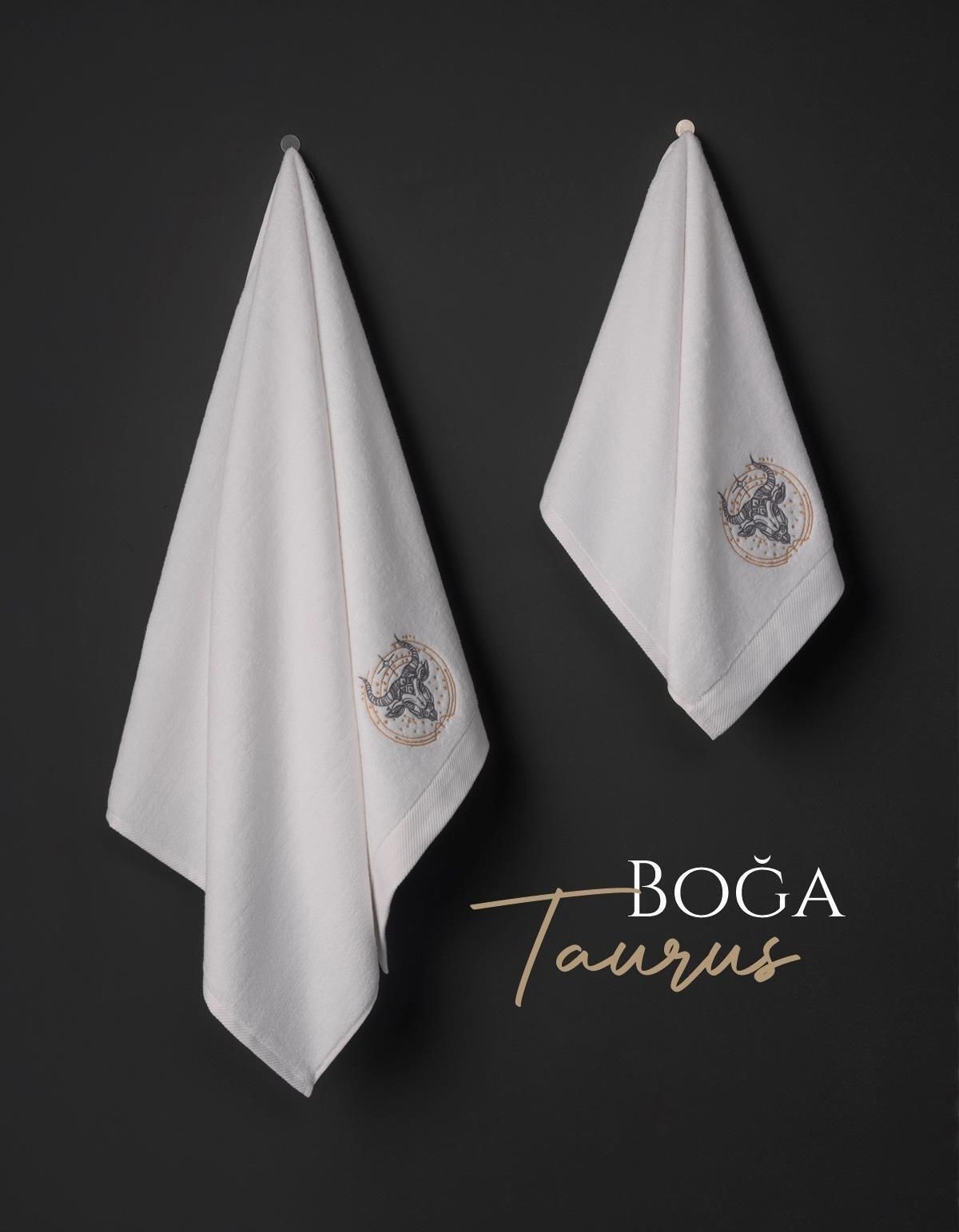 Varol Lüks Microcotton Burç Nakışlı Havlu Seti – Yumuşak & Dayanıklı
