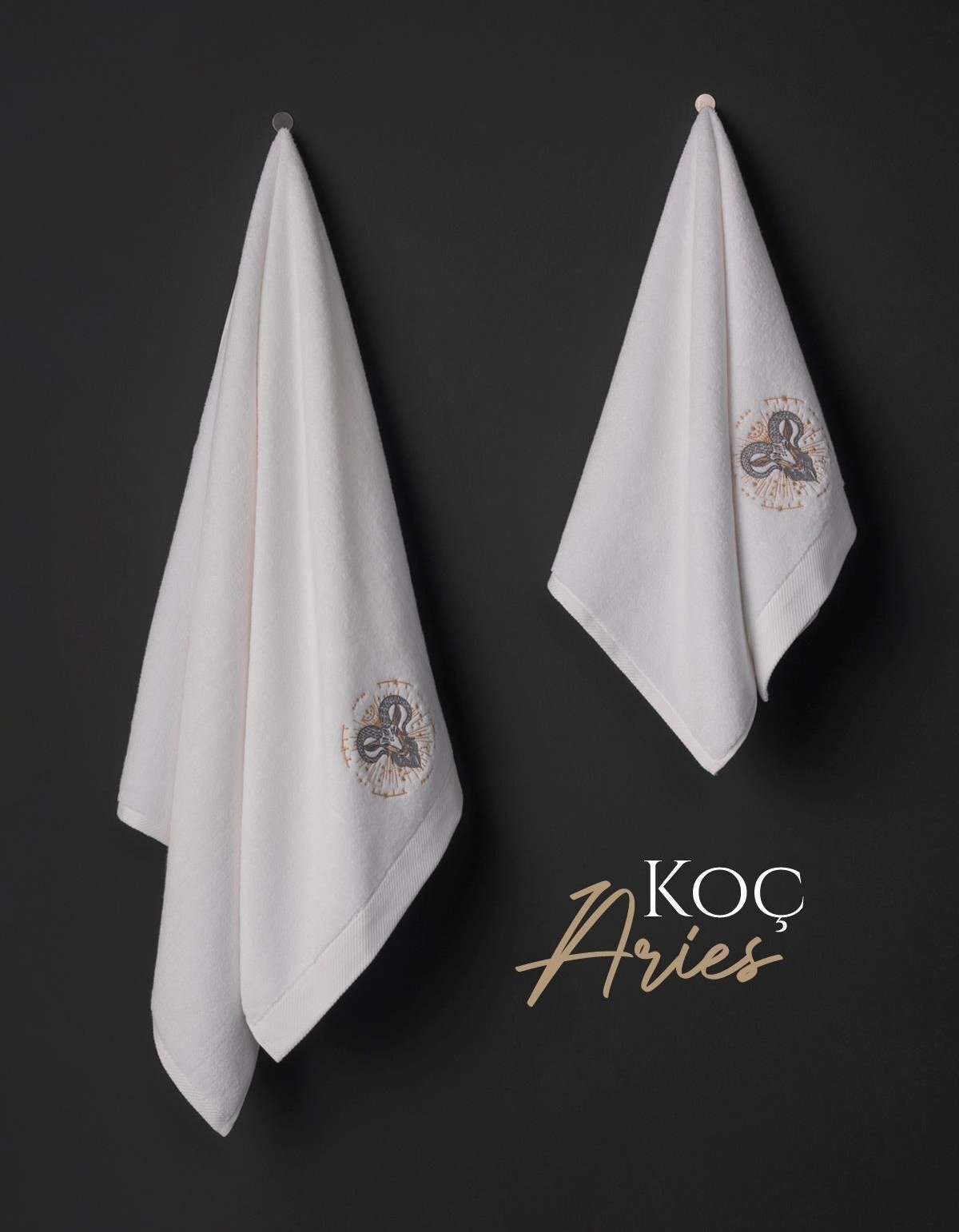 Varol Lüks Microcotton Burç Nakışlı Havlu Seti – Yumuşak & Dayanıklı