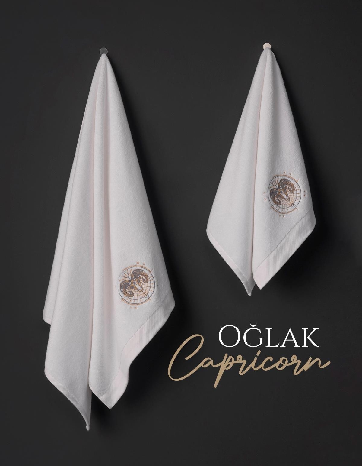 Varol Lüks Microcotton Burç Nakışlı Havlu Seti – Yumuşak & Dayanıklı