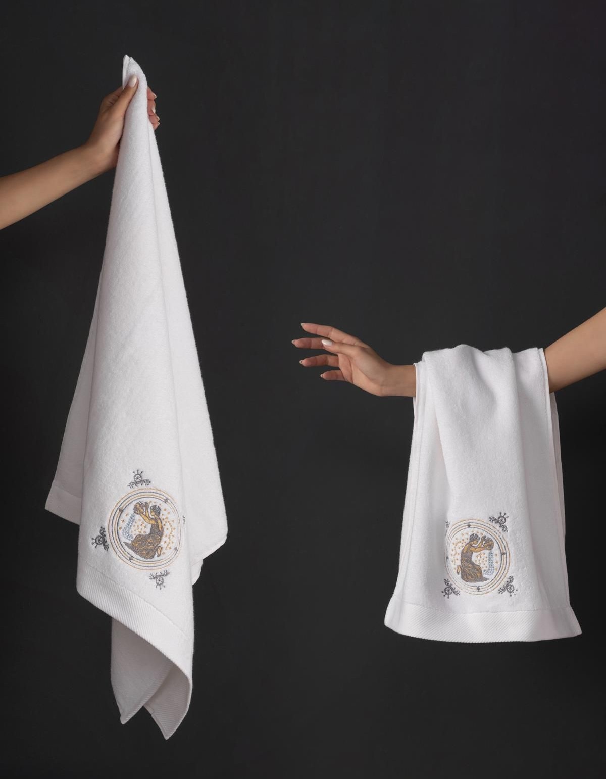 Varol Lüks Microcotton Burç Nakışlı Havlu Seti – Yumuşak & Dayanıklı