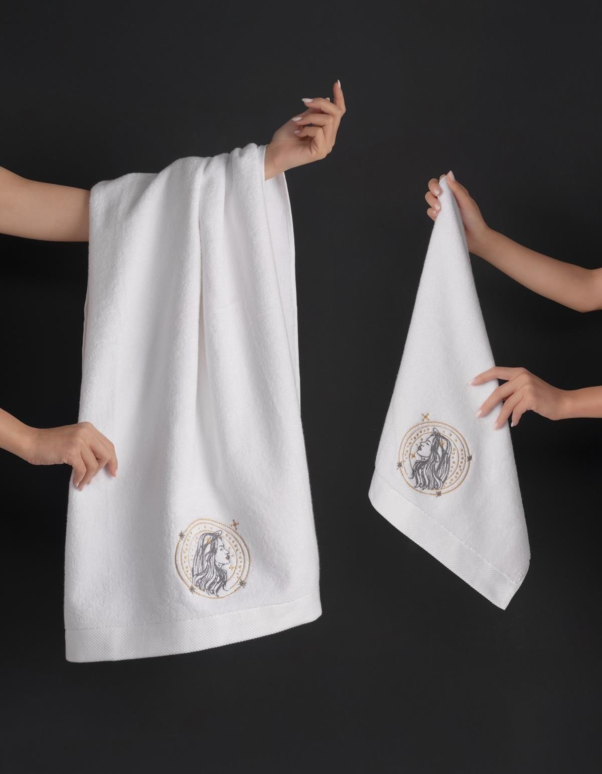 Varol Lüks Microcotton Burç Nakışlı Havlu Seti – Yumuşak & Dayanıklı