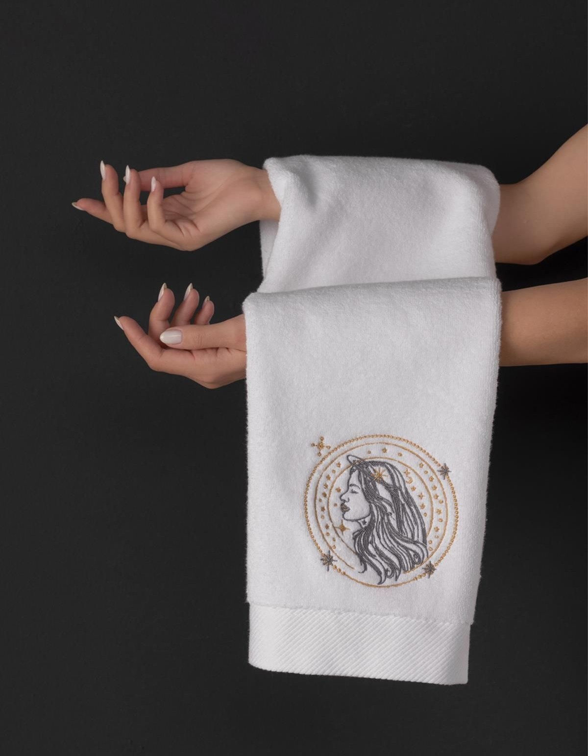 Varol Lüks Microcotton Burç Nakışlı Havlu Seti – Yumuşak & Dayanıklı