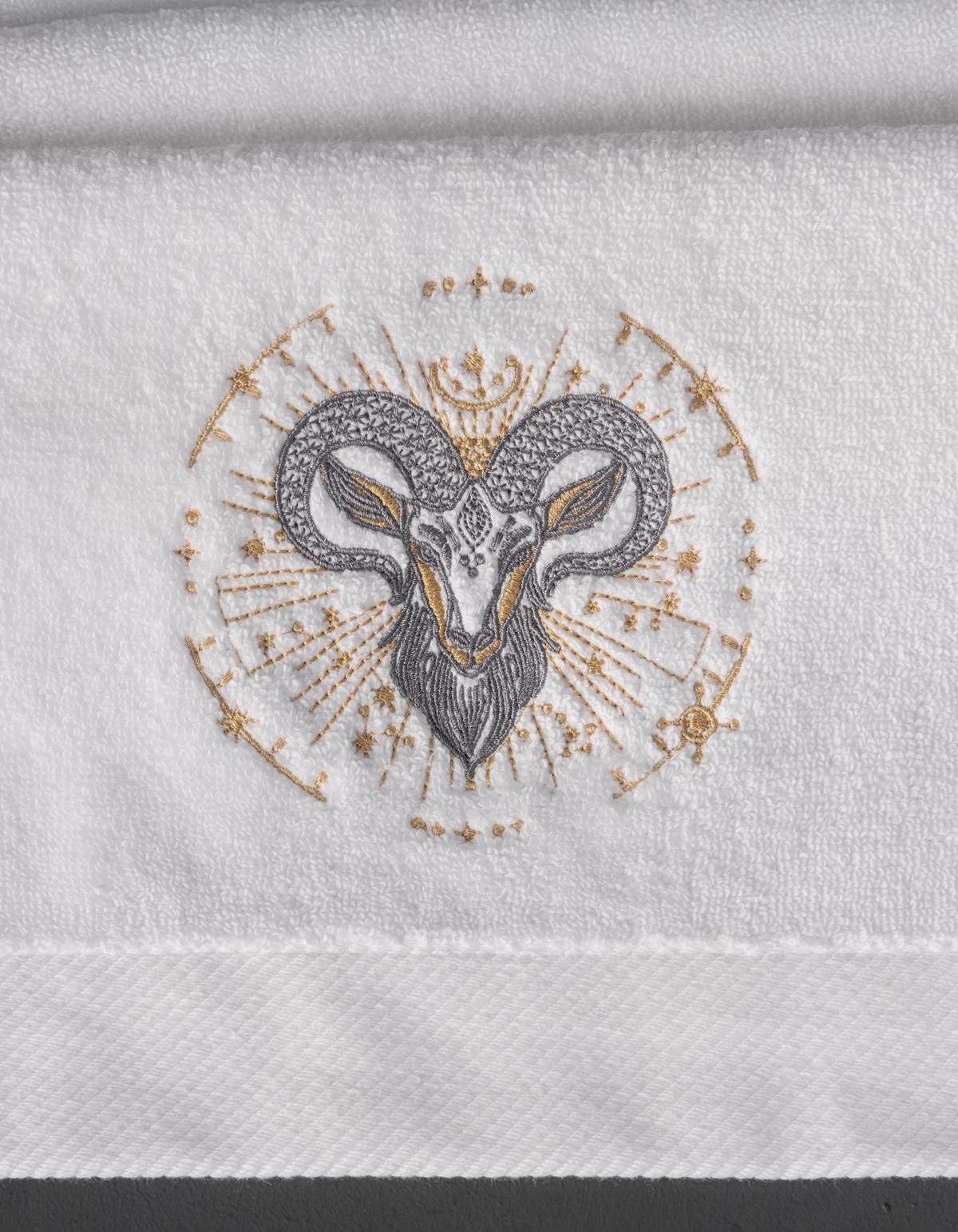 Varol Lüks Microcotton Burç Nakışlı Havlu Seti – Yumuşak & Dayanıklı