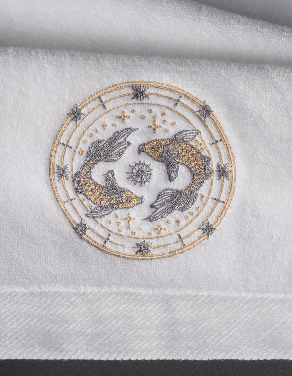 Varol Lüks Microcotton Burç Nakışlı Havlu Seti – Yumuşak & Dayanıklı