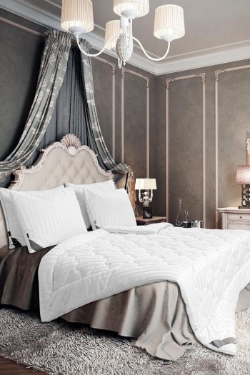 Varol Majesti Premium Nano Elyaf Yorgan – Tek Kişilik Beyaz 155x215cm