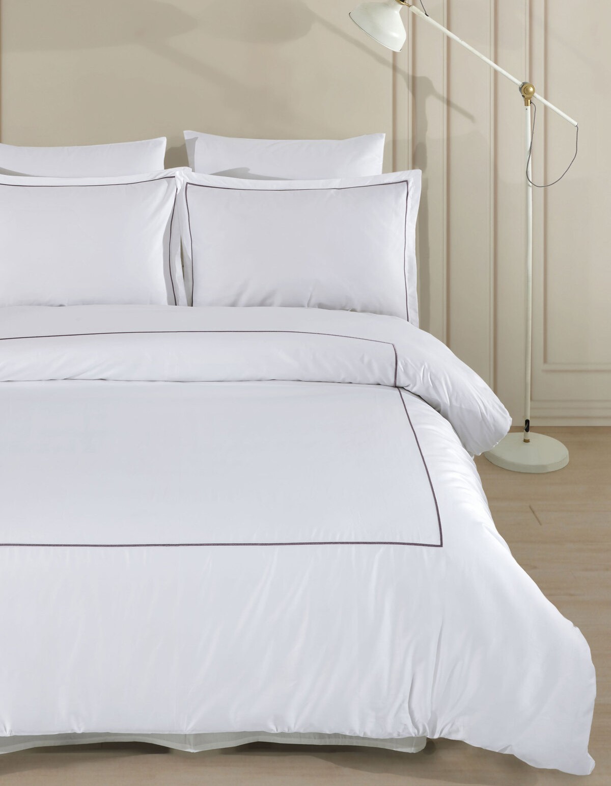 Varol Marmaris Serisi Kızılbük – Tek Kişilik 300 TC Nakışlı Pamuk Saten Nevresim Takımı