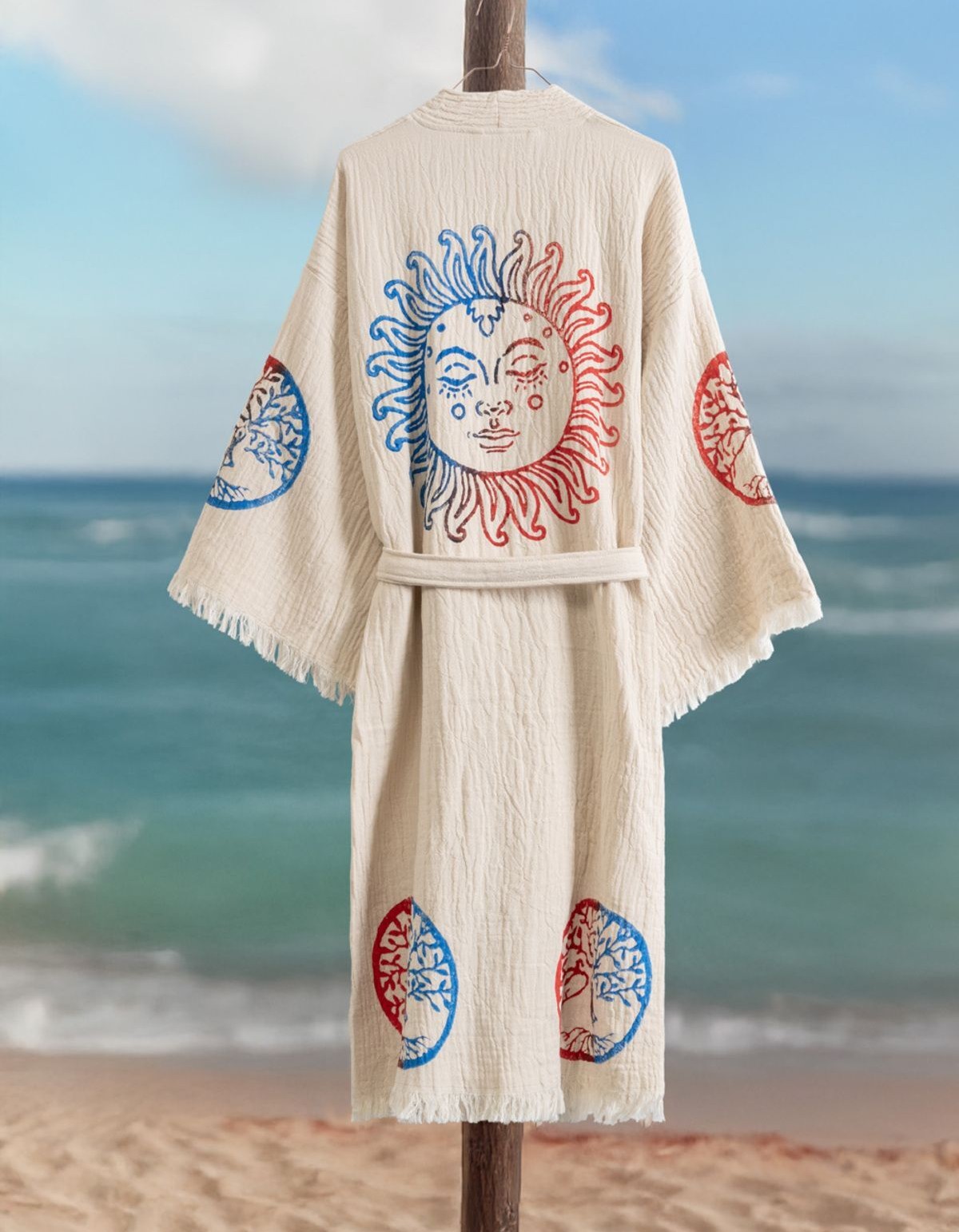 Varol Organik %100 Pamuk Kimono Yaka Sabahlık Bornoz - Dualis