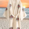 Varol Organik %100 Pamuk Kimono Yaka Sabahlık Bornoz - Göz