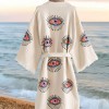 Varol Organik %100 Pamuk Kimono Yaka Sabahlık Bornoz - Göz