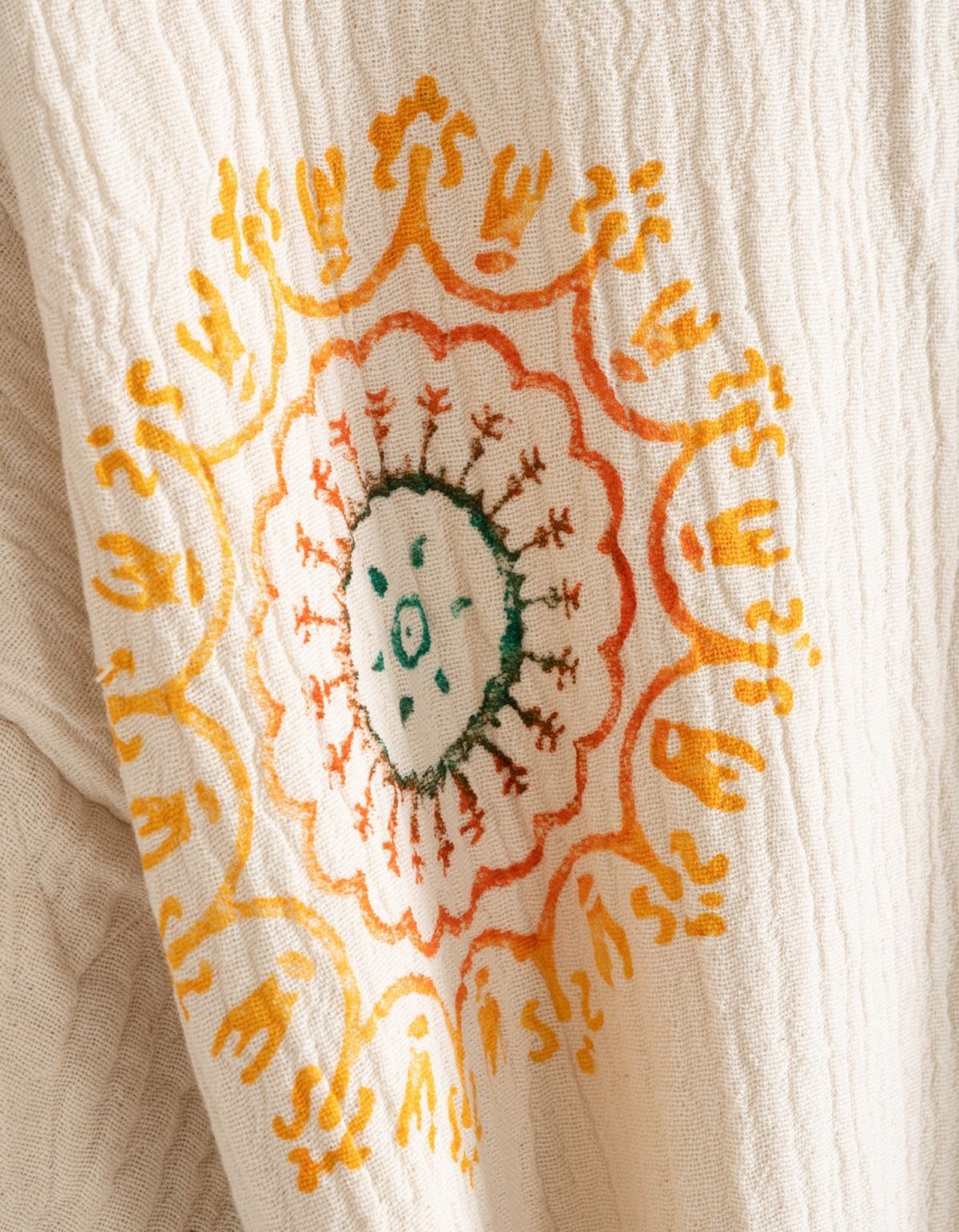 Varol Organik %100 Pamuk Kimono Yaka Sabahlık Bornoz - Lemura