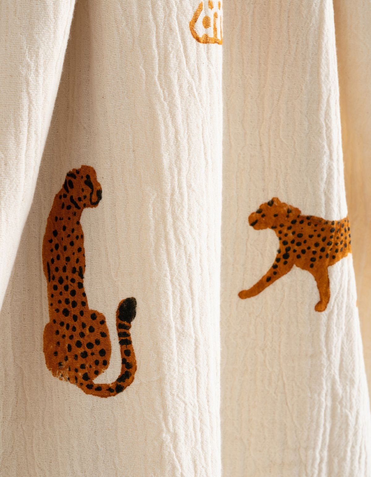 Varol Organik %100 Pamuk Kimono Yaka Sabahlık Bornoz - Leopar