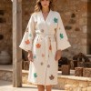 Varol Organik %100 Pamuk Kimono Yaka Sabahlık Bornoz - Sonbahar