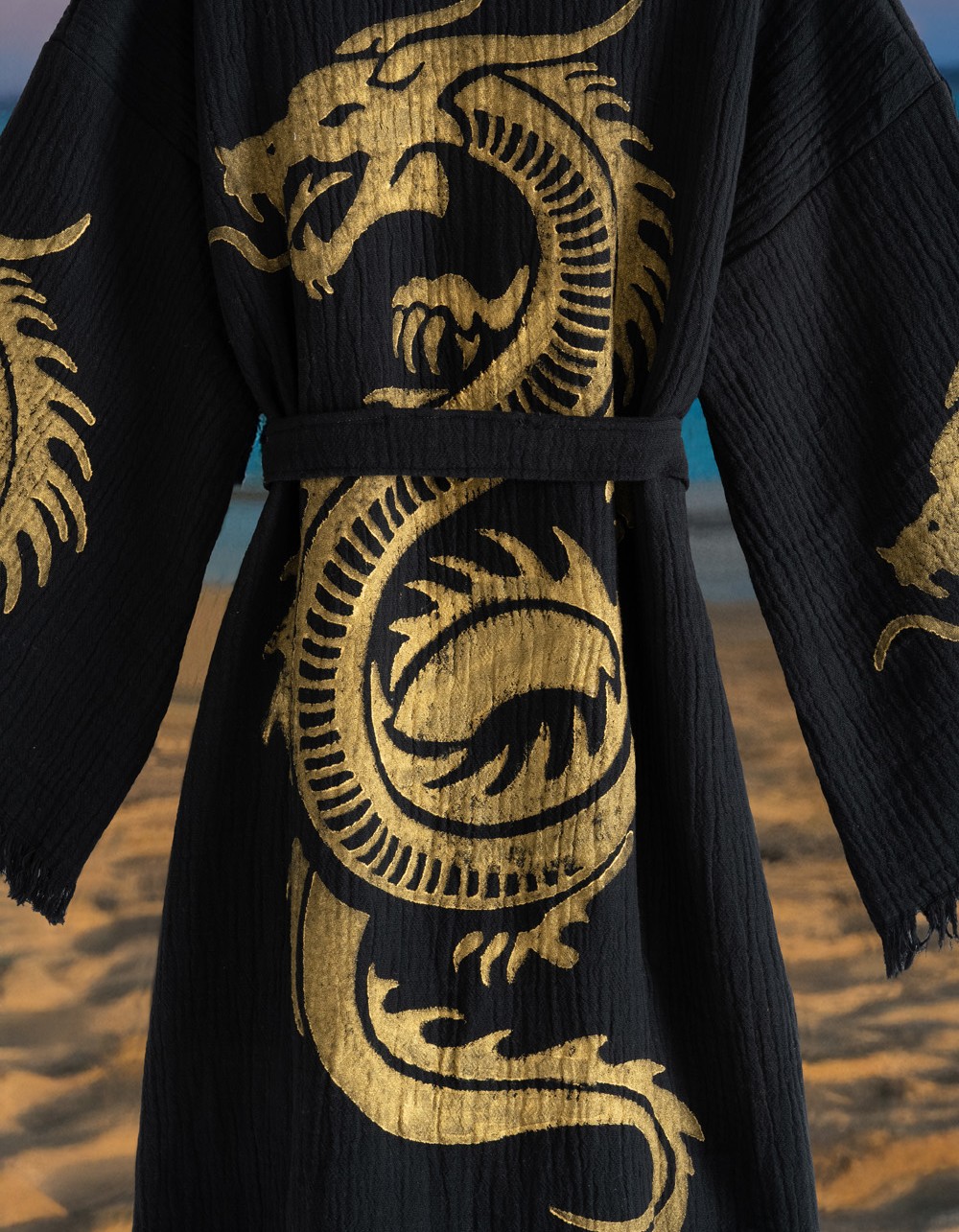 Varol Organik %100 Pamuk Kimono Yaka Sabahlık Bornoz - Viserion