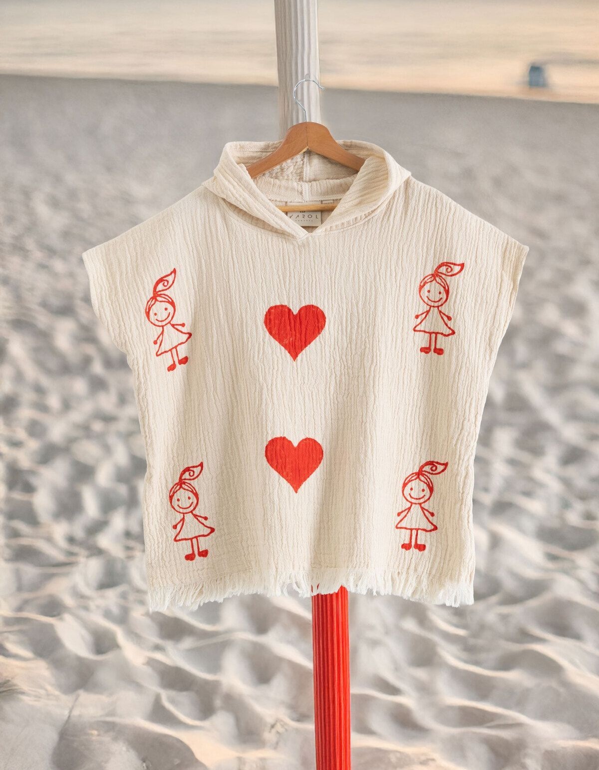 Varol Organik %100 Pamuk Müslin Çocuk Panço - Lovely