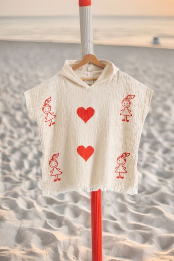 Varol Organik %100 Pamuk Müslin Çocuk Panço - Lovely