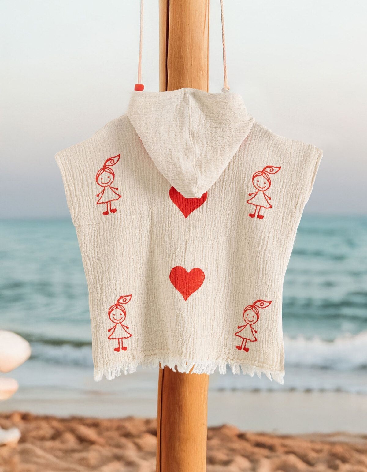 Varol Organik %100 Pamuk Müslin Çocuk Panço - Lovely