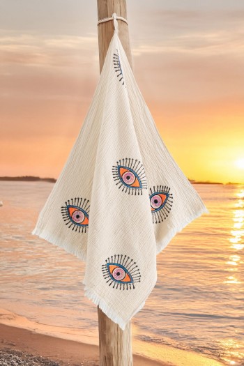 Varol Organik %100 Pamuk Müslin Peştemal - Göz