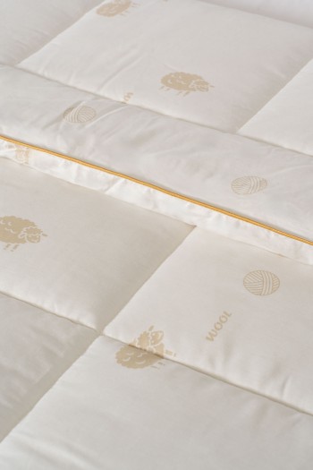 Varol Pure Woll Tek Kişilik Yün Yorgan (155x215 cm) – %100 Pamuk Kılıf | Bez Çantalı