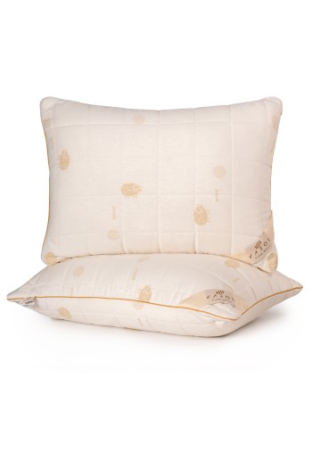 Varol Pure Woll Yün Yastık (50x70 cm) – %100 Pamuk Kılıf | Bez Çantalı