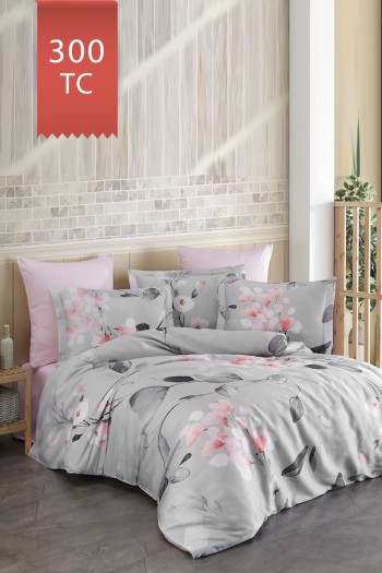 Varol Royal Saten Tek Kişilik 300TC Nevresim Takımı  - MARİA