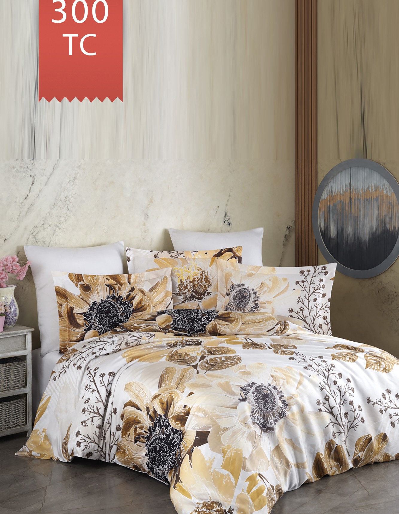 Varol Royal Saten Tek Kişilik 300TC Nevresim Takımı  - VİCTORİA