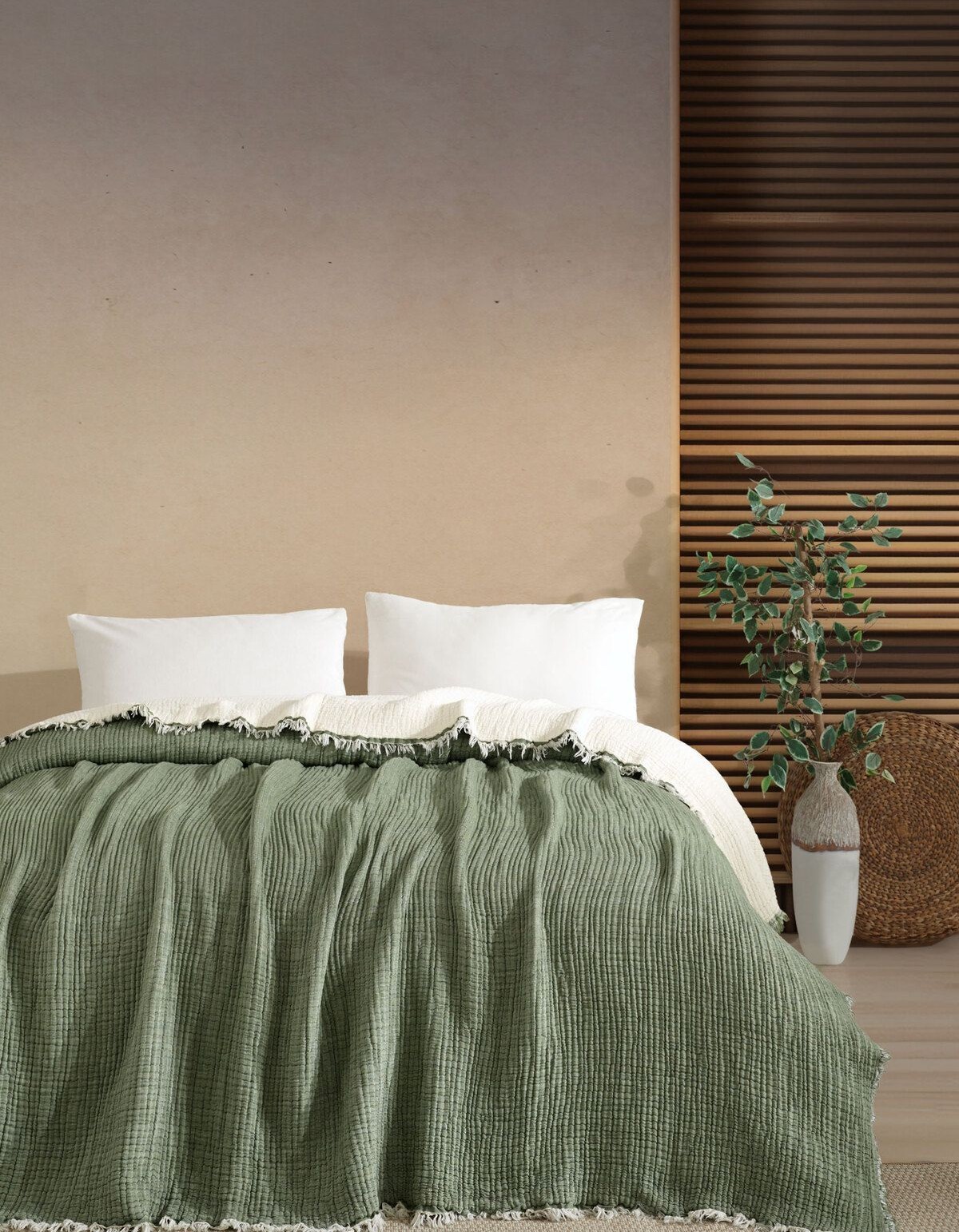 Varol Tek Kişilik 5 Katlı %100 Pamuk Müslin Yatak Örtüsü