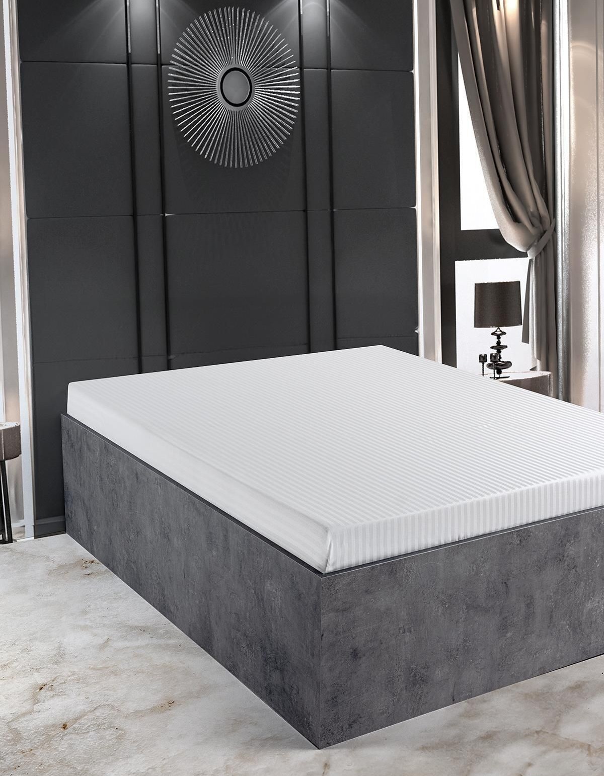 Varol Zeus Serisi Pamuk Saten Çift Kişilik Otel Çarşafı 240X280cm